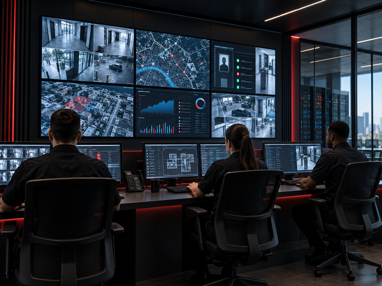 Central corporativa de monitoramento e segurança integrada